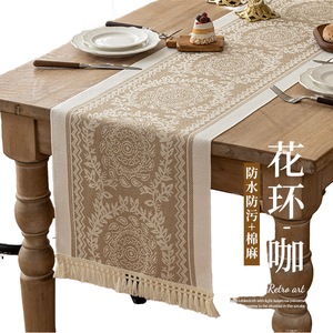 Wholesale Woven Bohemian Style Dining <b>Tablecloth</b> with Geometric Pattern Polyester/Cotton for Home & Hotel Use - Product Image 4