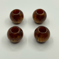 Perles en alliage de zinc à grand trou, écologiques et personnalisées, effet écaille de tortue brillant, marbre, ambre, pour boucles décoratives, entretoises, ornements et DIY de vêtements