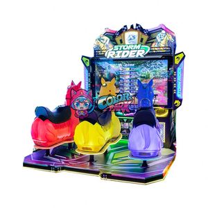 Máquina de Juego Arcade de Carreras de Caballos Dinámica para Tres Jugadores, con Monedas y Redención de Tickets, Diseño Novedoso y Colorido para Parques - Product Image 4