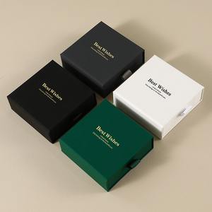 Boîte à bijoux de luxe personnalisée en gros avec logo en relief, carton et cuir PU, design tendance pour la Saint-Valentin, MOQ 50 pièces - Product Image 3