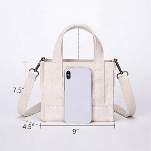 BSCI personalizado al por mayor señoras moda FIN DE SEMANA hombro llevar joven señora lona mujeres bolso de mano - Product Image 2