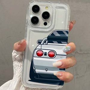 Custodia per telefono cellulare trasparente in TPU con luce <span class=keywords><strong>bianca</strong></span> per stampa con luce per auto per <span class=keywords><strong>Iphone</strong></span> 7 8 X Xr <span class=keywords><strong>Xs</strong></span> 11 12 13 14 15 16 17 Pro Max Plus - Product Image 4