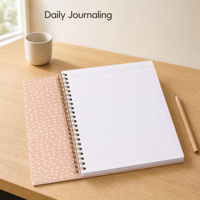 Carnet de notes à spirale imprimé transfrontalier, 80 feuilles, option cadeau, vente en gros Chine