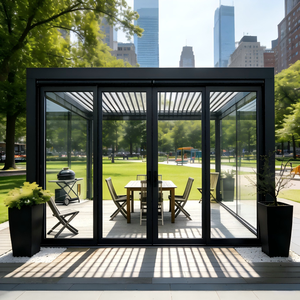 Pérgola Residencial Moderna y Minimalista <span class=keywords><strong>de</strong></span> 3x3m con Techo <span class=keywords><strong>de</strong></span> Láminas, Estructura <span class=keywords><strong>de</strong></span> Aluminio Ligera, Impermeable y Ecológica para Patio Trasero - Product Image 3