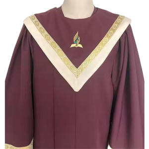 Fábrica China Fabricación Poliéster Iglesia Coro Robe Iglesia Abajo Vestido Iglesia Uniforme o personalizado Coro Robe con estola - Product Image 2