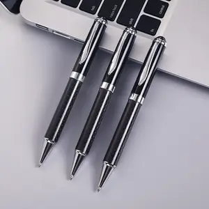 Роскошная металлическая шариковая ручка с тяжелым логотипом, ручка из углеродного волокна, шариковая ручка Biro