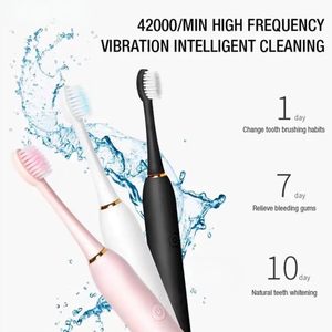 Cepillo de Dientes Eléctrico Sónico con Carga Tipo-C, Doble Botón, 5 Modos de Funcionamiento y 3 Niveles de Fuerza - Product Image 5
