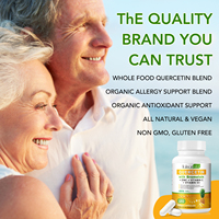 Hatmanlabs Vente en gros 120 capsules de quercétine naturelle avec bromélaïne, antioxydant et soutien immunitaire, végétalien et sans gluten
