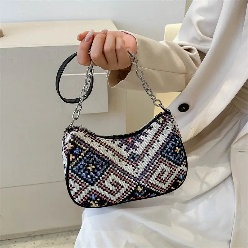 Caimao 공장 가격 새로운 2024 숄더 백 대형 슬링 지갑 에스닉 토트 크로스 바디 핸드백 여행 쇼핑 핸드백