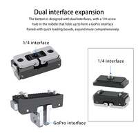 Adaptateur magnétique à dégagement rapide pour Insta360 X5X6, avec trou de vis 1/4 pouce pour accessoires de trépied ou de perche à selfie DJI Osmo Action