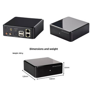 Receptor de Audio Estéreo HiFi Multi-habitación con Airplay, WiFi 5.4, Bluetooth, Mini Reproductor de Música, Transmisión con Óptica e Auxiliar - Product Image 1