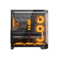 Boîtier PC de jeu AntarcChill Full View ATX Mid Tower, design aquarium tendance, ODM OEM, produit en stock pour la vente en gros