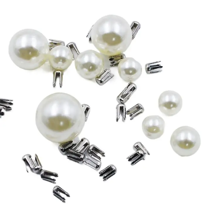 Perles de laboratoire synthétiques en vrac ABS sans trous à utiliser avec des épingles à griffes