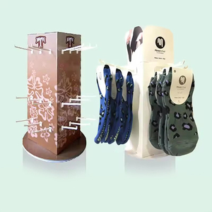 Carton d'impression personnalisé Holidaypac Présentoir de comptoir de <span class=keywords><strong>magasin</strong></span> de chaussettes <span class=keywords><strong>Happy</strong></span> portable pour chaussettes - Product Image 2