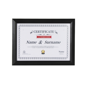 Jinn casa classica in legno nero certificato <span class=keywords><strong>foto</strong></span> cornice rettangolare documento immagine appesa parete 4 colori UV serigrafia - Product Image 1