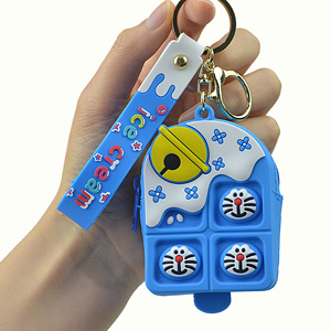 Ustom-<span class=keywords><strong>Llavero</strong></span> de PVC de goma suave 3D, venta al por mayor, llaveros de puntada bonitos personalizados - Product Image 3