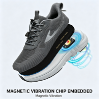 Chaussures de marche et de course pour hommes, grises, en tricot, légères, anti-douleur, antimicrobiennes, respirantes, avec logo personnalisé, directement de l'usine, avec système Bungee