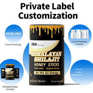 Bâtonnets de miel de Shilajit pur de l'Himalaya OEM Or, faible MOQ, fabricant de compléments alimentaires sous marque privée, lancement rapide, personnalisation flexible - Product Image 2