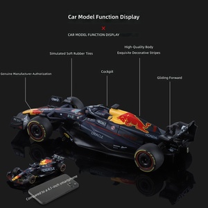 Modèle de voiture de course F1 RB19 en alliage moulé sous pression, jouet pour enfants, cadeau de haute qualité, proportion 1:43, roues à roulement libre - Product Image 4