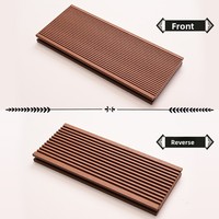 Papan Dek WPC Luar Ruangan Co-extruded Interlocking Dual Lock Solid Tahan Air Anti Jamur Anti Korosi Anti Selip Modern