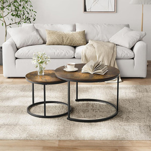 Tavolino da Caffè Moderno Personalizzato con Struttura in Ferro, Ecologico e Durevole, di <span class=keywords><strong>Piccole</strong></span> <span class=keywords><strong>Dimensioni</strong></span>, Semplice e Lussuoso, in Legno Massello per Arredamento <span class=keywords><strong>Soggiorno</strong></span> - Product Image 4