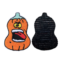 Autocollant pour cheveux de bébé avec logo personnalisé, motif animal fraise adorable, broderie, fermeture auto-agrippante
