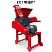 Broyeur à marteaux multifonctionnel en acier inoxydable 680 avec moteur électrique, trémie supérieure pour grains, capacité de 600 kg/h