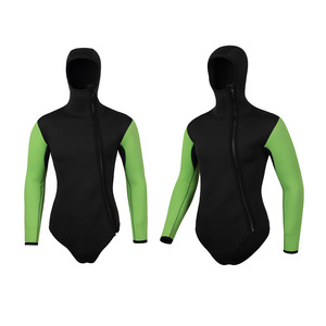 Traje de neopreno de pesca submarina de 5mm, traje de apnea de neopreno ultrasretch con capucha, 2 piezas, <span class=keywords><strong>trajes</strong></span> de buceo de caza W862 - Product Image 2