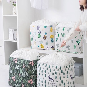 9 couleurs Durable Grande Capacité Résistant À L'humidité Coton Lin Cordon Sale Vêtements Panier Vêtements Couette <span class=keywords><strong>Sac</strong></span> De Rangement - Product Image 4