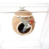 Suikerzweefvliegtuig Kokosnootschelp Vogelschuilplaats Nest Papegaai Nest Kokosnoot Kweekhuis Met Ladderspeelgoed