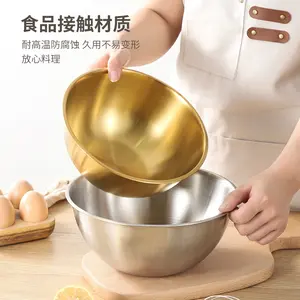 Hàn Quốc Thép Không Gỉ Salad Rau Bột Bánh Nướng Bằng Thép Không Gỉ Đầy Màu Sắc Bát Salad Trộn Bát Với Quy Mô