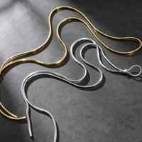 Collier classique en cuivre à maillons, bijoux fins polyvalents, colliers en forme de Y, accessoires de mode tendance en 2026 ALN26030057