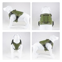Harnais tactique pour chien avec sac à dos amovible, robuste, anti-traction, sacoche militaire pour l'entraînement et la randonnée
