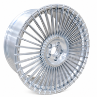 JJSEES Jantes en alliage d'aluminium chromées polies à 5 branches personnalisées 5X120 5X114.3 5X112 PCD 18 19 20 22 pouces pour BMW KIA BYD