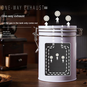 Boîte de conservation hermétique pour <span class=keywords><strong>grains</strong></span> de <span class=keywords><strong>café</strong></span> <span class=keywords><strong>en</strong></span> fer blanc avec couvercle à clip, pratique pour le transport, taille et couleur personnalisables - Product Image 3