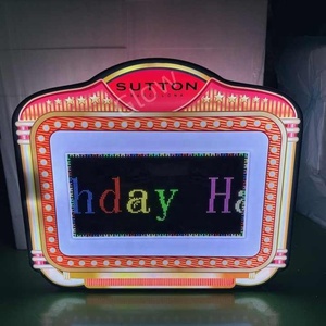 Tùy chỉnh <span class=keywords><strong>Led</strong></span> marquee tin nhắn đăng <span class=keywords><strong>Board</strong></span> DIY hoán đổi cho nhau chữ Neon biển quảng cáo cho Giáng sinh hộp đêm chai Presenter - Product Image 3