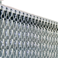 Rideau en maille métallique tissée en aluminium argenté de 2 m de hauteur, anti-rouille et anti-corrosion, pour la décoration d'hôtel