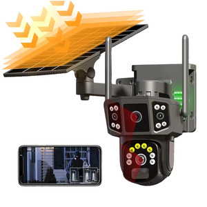 <span class=keywords><strong>Caméra</strong></span> <span class=keywords><strong>solaire</strong></span> V380 extérieure panoramique et inclinable avec détection <span class=keywords><strong>de</strong></span> mouvement, triple vue, vision nocturne HD 4G, Wi-Fi, <span class=keywords><strong>surveillance</strong></span> <span class=keywords><strong>de</strong></span> verger, dôme IP65 - Product Image 1
