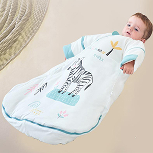 2.5 TOG Baby sac de couchage peut être porté en <span class=keywords><strong>hiver</strong></span> avec 100% coton anglais transition swaddle sac de couchage avec fermeture à glissière bidirectionnelle - Product Image 2