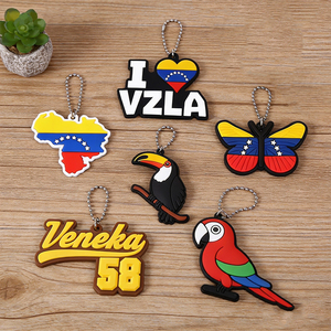 พวงกุญแจ PVC ของที่ระลึกโบลิวาร์ เวเนซุเอลา ขายส่ง คาราคาส  พวงกุญแจยางนิ่มลายการ์ตูน ผลิตตามสั่ง โรงงาน 21 ปี MOQ ต่ำ - Product Image 1