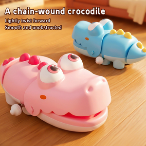 Jouet Crocodile de Dessin Animé à Mâchoires Mobiles et Queue Oscillante, Jouet à Remonter pour Bébé, Idéal pour l'Apprentissage de <span class=keywords><strong>la</strong></span> Marche à Quatre Pattes et le Relevement de <span class=keywords><strong>la</strong></span> Tête - Product Image 5