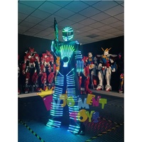 Adulte Led Cosplay Vêtements Danseur Performance Porter Light up Led Robot Costume Échasse Costume Bar Fête Scène Danse Performance Prop