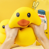 Jouet géant en forme de canard jaune à remontée lente, en PVC et silicone, pour soulager le stress des enfants, à presser pour le bain et le jeu