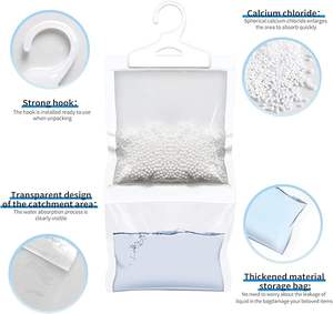 12팩 습기 제거제 걸이형 가방 무향 습기 제거 팩 옷장용 -220g/팩 제습제 - Product Image 2