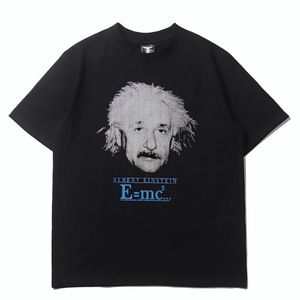 T-shirt d'été à manches courtes pour hommes et femmes, style rétro Einstein, imprimé, streetwear ample, haute qualité - Product Image 6