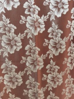 Vente en gros d'usine de tissus de rideaux jacquard de haute précision avec des motifs de fleurs fraîches, rideaux pour la maison