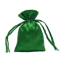 Sac à poussière en satin de soie coloré, promotionnel, personnalisé, avec cordon de serrage double, imprimé, sur mesure, mini (longueur maximale <20 cm), noir