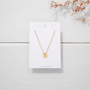 Z. Collar con Colgante de Letra K de 12x14 cm, Chapado en Oro, Acero Inoxidable, Estilo Minimalista, Joyería Fina - Product Image 2