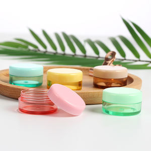 Tarro de crema de cosméticos de plástico de 1 oz con logotipo personalizado con <span class=keywords><strong>tapa</strong></span> colorida para mantequilla corporal, cuidado de la piel, Crema para Ojos, lápiz labial - Product Image 2