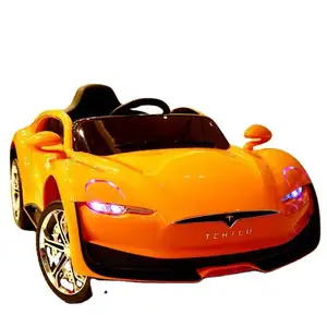 Тесла, малопригодный детский автомобиль, популярный электрический игрушечный автомобиль с силовым колесом для детей, чтобы водить 6166
